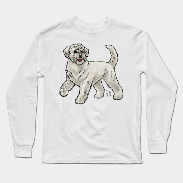 Dog - Soft-Coated Wheaten Terrier - Heavy White Long Sleeve T-Shirt by Jen's Dogs Custom Gifts and Designs